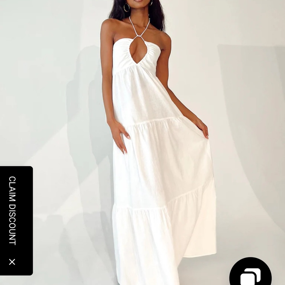 Princess Polly Lincoln Maxi Dress White